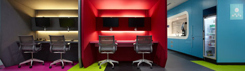 伟德足球网:分享新加坡SkyScanner办公环境设计